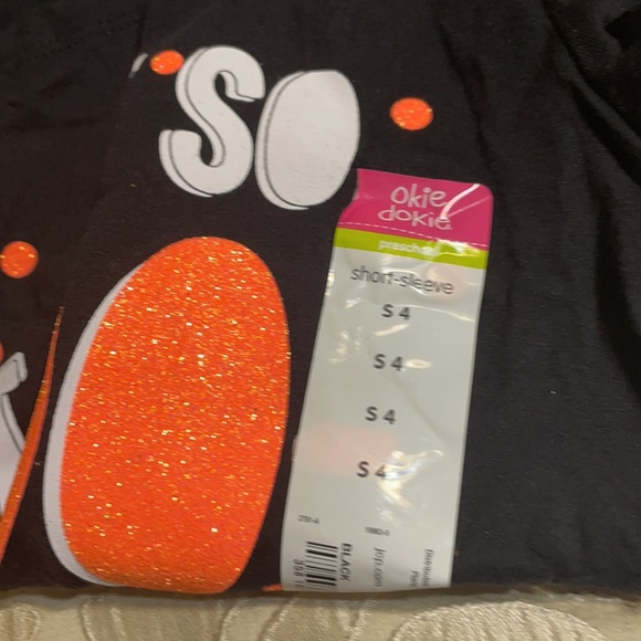 Okie Dokie Girls S 4 Short Sleeve Halloween T-Shirt - Picture 6 of 7